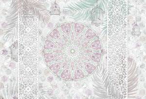 3D Фотообои Artegrafico «Мандала с резными колоннами» VS-008 акварель