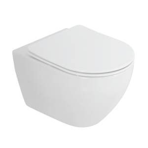 Унитаз подвесной Cezares Stylus CZR-6601-TH-TOR/CZR-2316-SC безободковый, сиденье микролфит