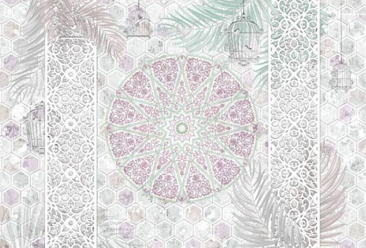 3D Фотообои Artegrafico «Мандала с резными колоннами» VS-008 акварель