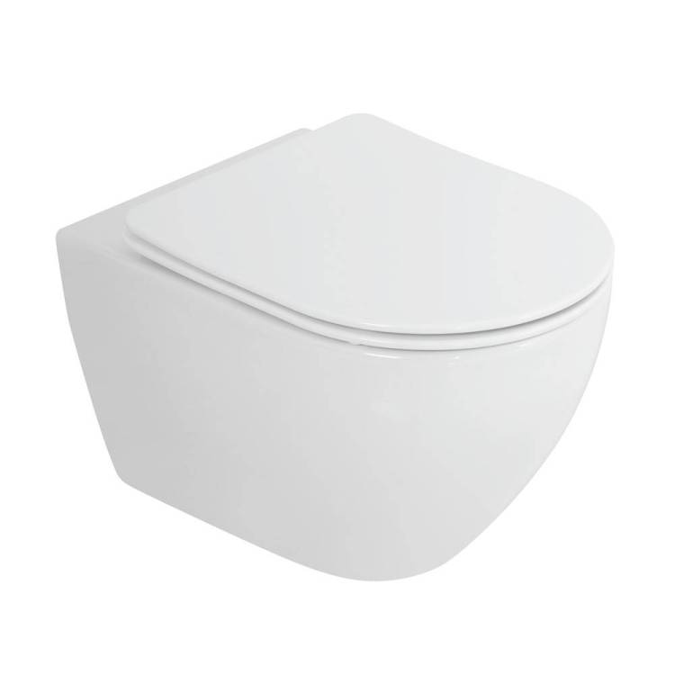 Унитаз подвесной Cezares Stylus CZR-6601-TH-TOR/CZR-2316-SC безободковый, сиденье микролфит