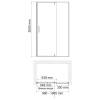 Душевая дверь в нишу Wasserkraft Spree 14P12 профиль никель, стекло прозрачное, 100x200 фото 3