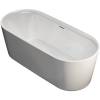 Акриловая ванна Riho Bathtubs B090006220 Modesty 170 velvet - белый matt/ черный matt Riho Fall заполнение через перелив, хром Sparkle System 170x76x59