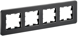 Рамка 4-постовая IEK Brite BR-M42-M-01-K02 черный