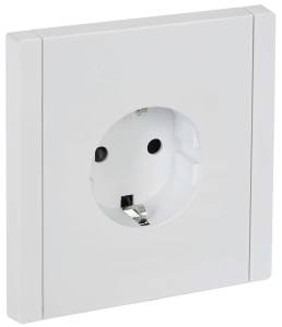 Розетка 1-местная с заземлением и шторками IEK Forte&Piano FP-R14-16-K01 белый