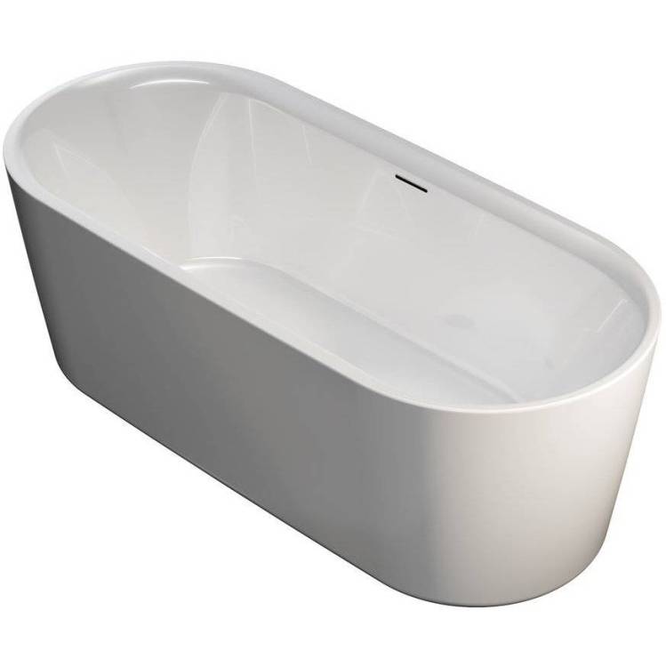 Акриловая ванна Riho Bathtubs B090006220 Modesty 170 velvet - белый matt/ черный matt Riho Fall заполнение через перелив, хром Sparkle System 170x76x59