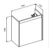 Тумба под раковину Belbagno Kraft Mini KRAFT MINI-500/260-1A-SO-PP-L 45x25x50 Pino Pasadena подвесная с распашной дверцей, левосторонняя фото 9