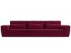 Прямой диван Лига Диванов Лига-008 Long 119035 бордовый фото 2