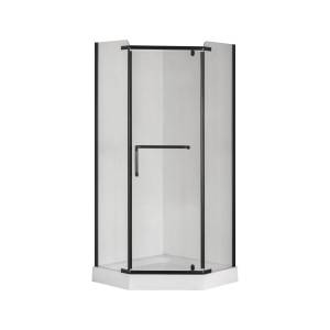 Душевой уголок Taliente TA-08083-1CB профиль матовый черный, стекло прозрачное, 80x80x195