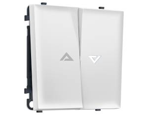 Комплект механизма 2-клавишного выключателя Ambrella Volt Sigma MS124455 белый матовый