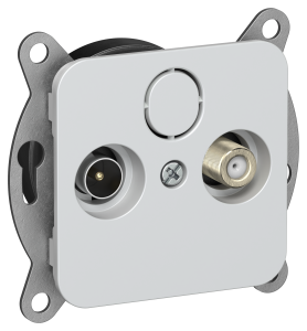 ТВ-розетка TV+SAT проходная IEK Flite FI-AF23-P-K36 жемчуг