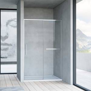 Душевая дверь в нишу Vincea Slim Soft VDS-1SS130CL 1300x2000, профиль хром, стекло прозрачное