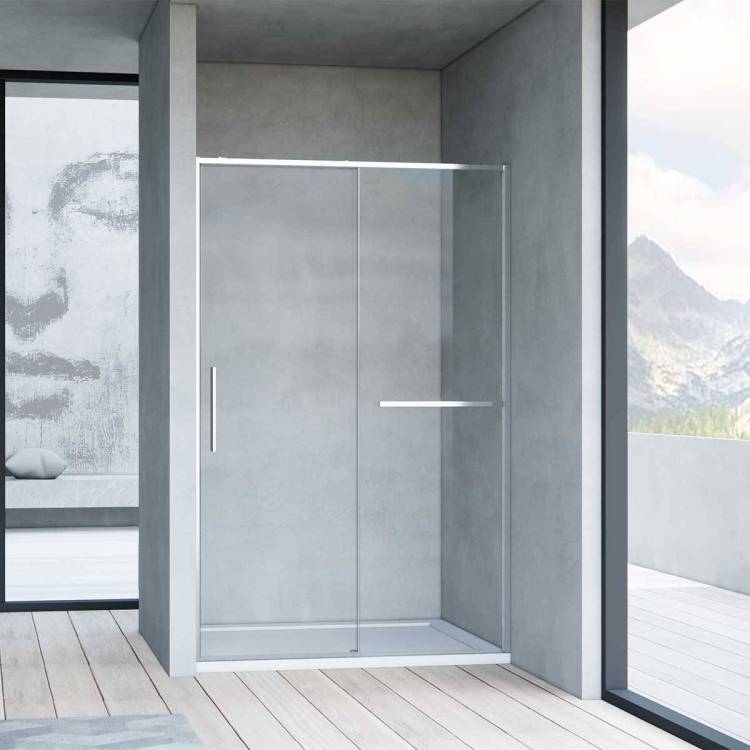 Душевая дверь в нишу Vincea Slim Soft VDS-1SS130CL 1300x2000, профиль хром, стекло прозрачное