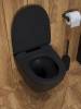 Унитаз подвесной Watersense Milana Pro Vortex W00160 безободковый, сиденье микролифт, черный матовый фото 7