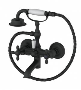 Смеситель для ванны Wonzon & Woghand WW-88639020-MB с душем, черный матовый