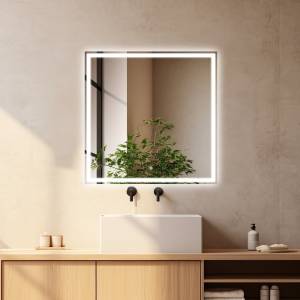 Зеркало DQ Frankfurt (Франкфурт) DQMFRA8080 с LED подсветкой, 80x80 см