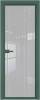 Межкомнатная дверь Profil Doors 1 AV цвет профиля Зеленый воск, стекло безопасное 6 мм страйп 600x2000