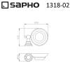 Мыльница SAPHO DIAMOND стеклянная, настенная, бронза фото 6