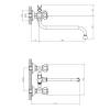 Смеситель для ванны Decoroom DR50 DR50045R двуручный универсальный с поворотным изливом 300 мм Хром фото 2