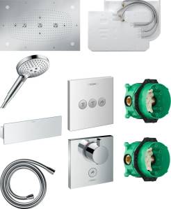 Душевой комплект Hansgrohe Raindance Rainmaker 680/460 (3 jet) 28418000 + 26530000 + 28272000 + 26456000 + 15761000 + 15764000