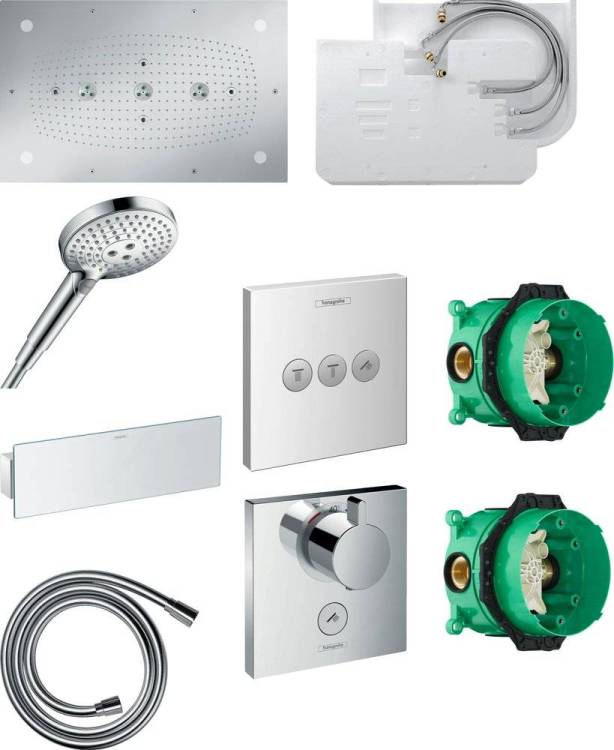 Душевой комплект Hansgrohe Raindance Rainmaker 680/460 (3 jet) 28418000 + 26530000 + 28272000 + 26456000 + 15761000 + 15764000