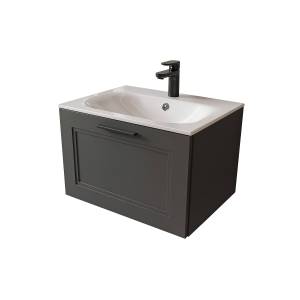Тумба с раковиной Terminus Classik CLA10601701601O графит , 60x38