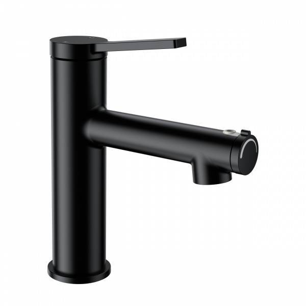 Смеситель для раковины Wonzon & Woghand WW-H1017-MB с функцией полоскания, черный матовый