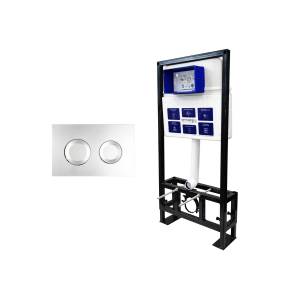Система инсталляции для унитазов Bettoserb Sava Free Standing SFS40006468 клавиша смыва хром матовый
