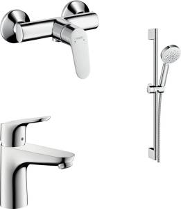 Душевой комплект Hansgrohe Focus E2 31517000 + Focus E2 31960000 + душевой гарнитур Crometta 100 Vario 26651400