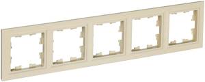 Рамка 5-постовая IEK Brite BR-M52-K10 бежевый