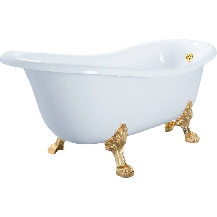 Ванна из искусственного камня Veragio Gialetta 25218 170x80 с ножками, золото