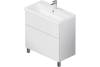 Тумба с раковиной Am.Pm Gem M90-FSX0802WG-WCC0802WG напольная, 2 ящика, белый глянец, 80 см