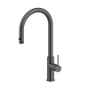 Смеситель для кухни Paulmark Galant Ga213077-GM с выдвижным изливом, вороненая сталь