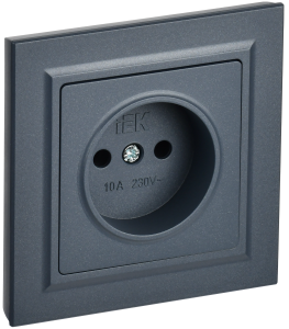 Розетка 1-местная IEK Brite BR-R10-10-K35-F маренго