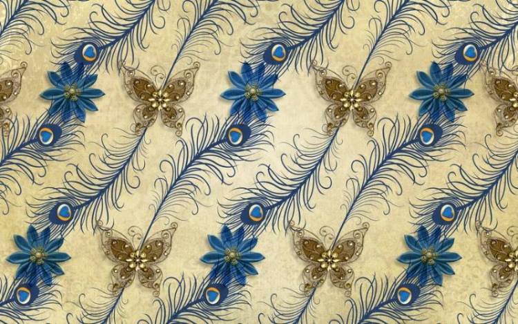 3D Фотообои Artegrafico «Перо павлина» FANT-087 канвас