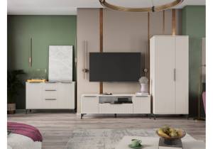 Стенка в гостиную Woodville Иадама 620684 кашемир комплектация 2