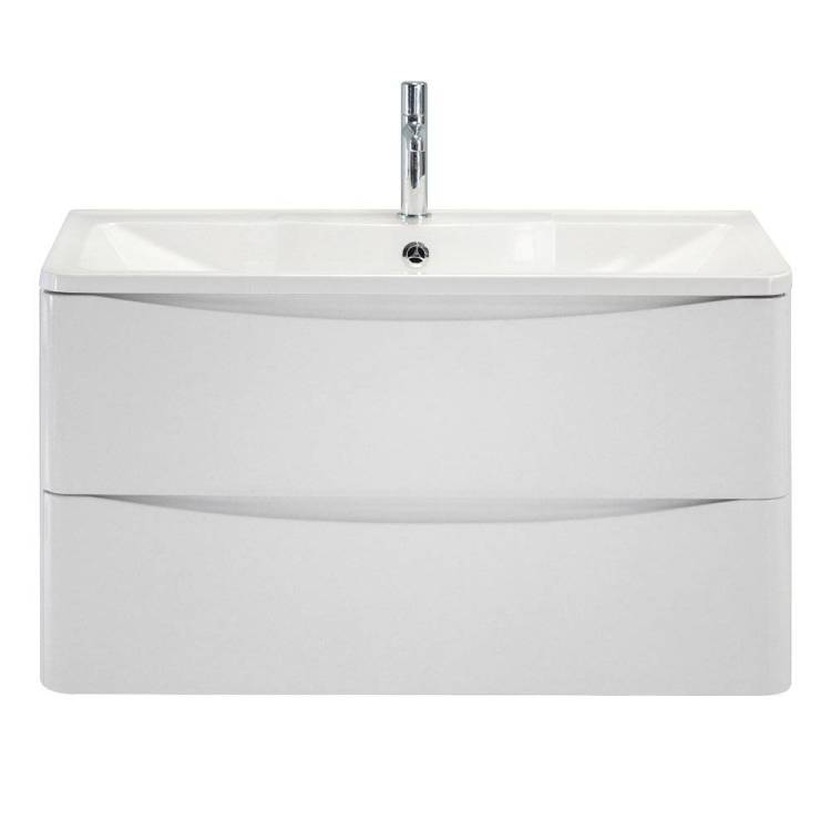 Тумба с раковиной BelBagno ACQUA-800-2C-SO-BL 80 подвесная, bianco lucido