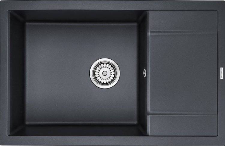 Мойка кухонная Paulmark Flugen PM317850-BLM черный металлик