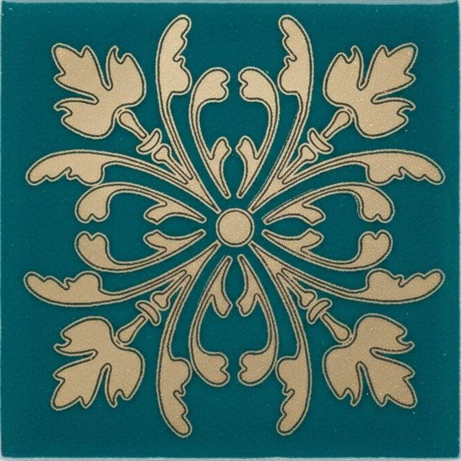 Вставка Kerama Marazzi Клемансо HGD/F252/5246 Зеленый Темный 4.9x4.9