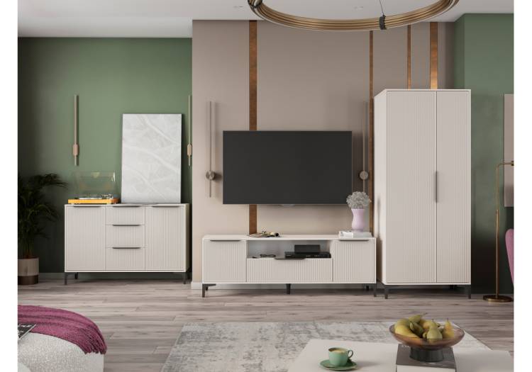 Стенка в гостиную Woodville Иадама 620684 кашемир комплектация 2
