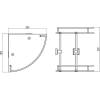 Полка угловая двойная (стеклянная) Savol 95 S-095322 хром фото 2