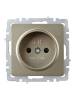 Розетка 1-местная с защитными шторками IEK Brite BR-R13-10-K37 шампань фото 4