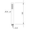 Душевая лейка Remer Minimal 317MDNOX черный матовый фото 2