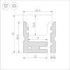 Встраиваемый профиль ARH-FLOOR27-H28-2000 ANOD 038356 фото 2