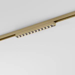 Трековый линейный светодиодный светильник Elektrostandard Brass Line 85528/01 10W 3000K латунь