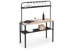 Стол барный Woodville Нари 607977 делано/черный матовый 125x50x171