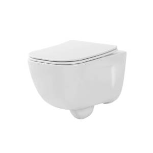 Унитаз подвесной Aquatek Дива AQ2012B-00 безободковый, с крышкой-сиденьем микролифт