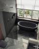 Душевая перегородка MaybahGlass MGD-698-5у 79x195, стекло графит 8 мм, профиль хром матовый фото 3