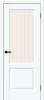 Межкомнатная дверь Bravo Неоклассик-33 полотно White Silk, стекло Magic Moru 700x2000