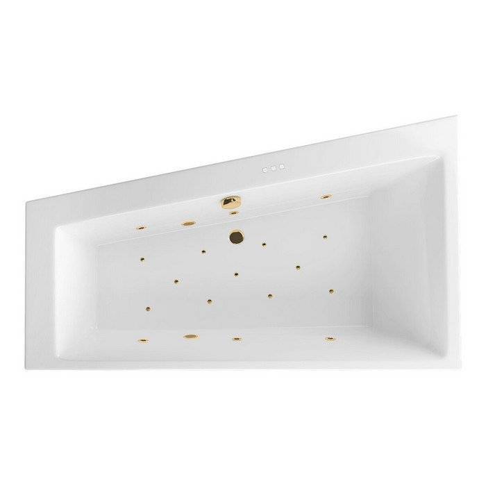 Акриловая ванна Excellent Sfera Slim 170x100 (левая) "RELAX" (золото)