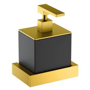 Дозатор Timo Caisa 91039/20 настенный, золото шлифованное, черный